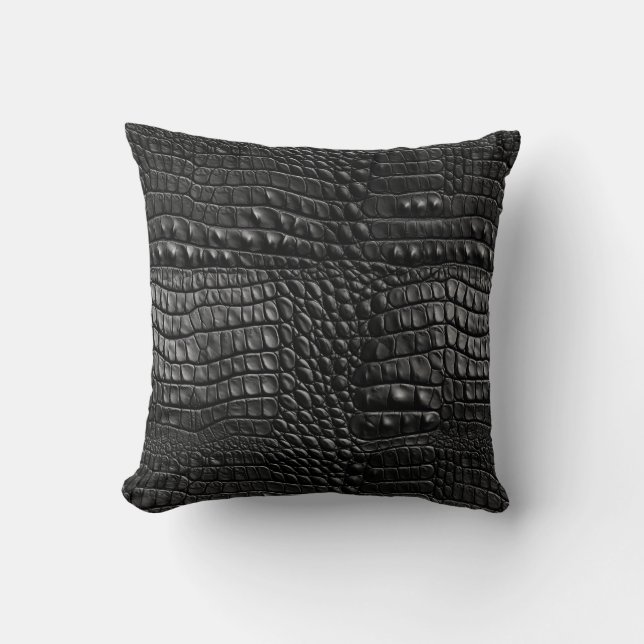 Croc Print Throw Pillow (Front)