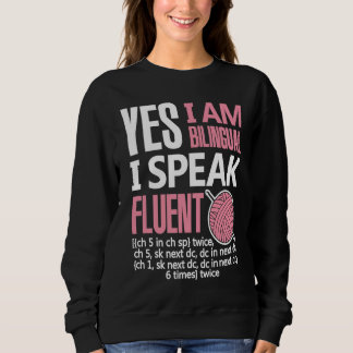 Croche Bilingual Crocheting Needlecraft  Sewing Sweatshirt