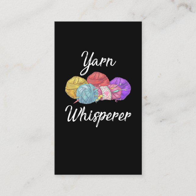 Crochet addicted Yarn Lover Mom Grandma Business Card (Front)
