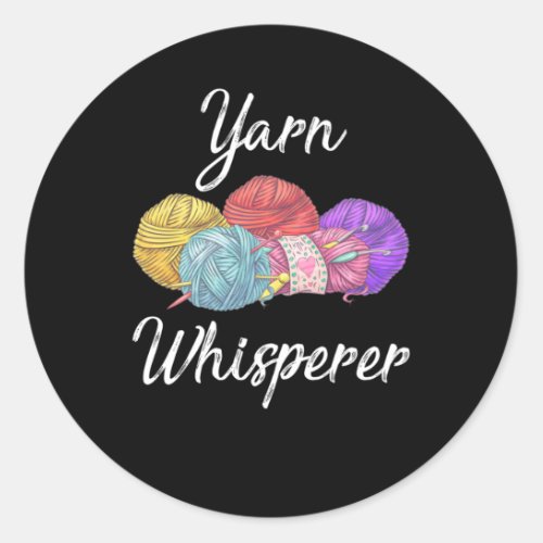 Crochet addicted Yarn Lover Mom Grandma Classic Round Sticker