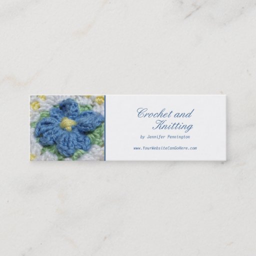 Customizable Crochet and Knitting customizable business card