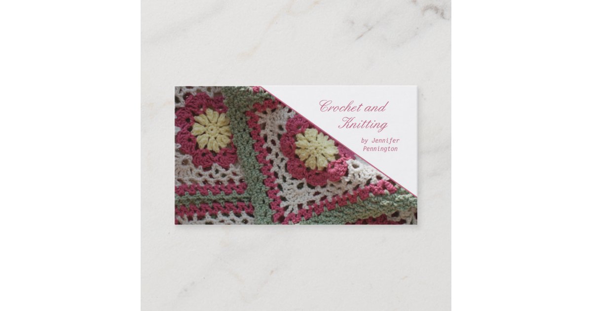 Crochet and Knitting customizable business card