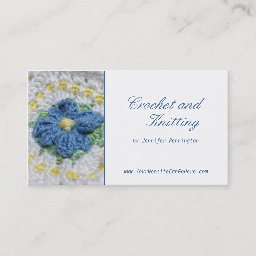 Crochet and Knitting customizable business card Zazzle