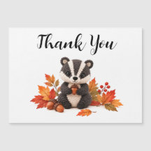 Crochet Badger Autumn Thank You