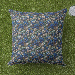 Crochet Blueberries Fruit  Outdoor Pillow