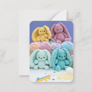 Crochet Bunny Maker Package Insert Note Card