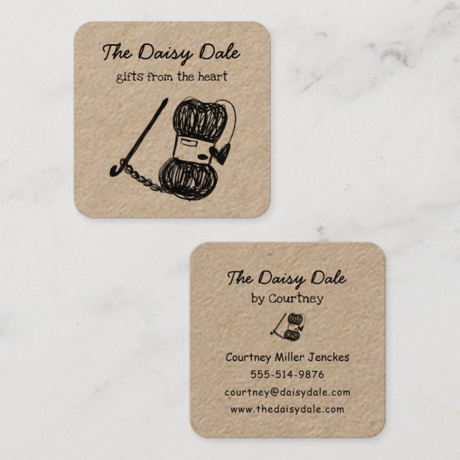 Crochet Business or Calling Card (Front/Back)