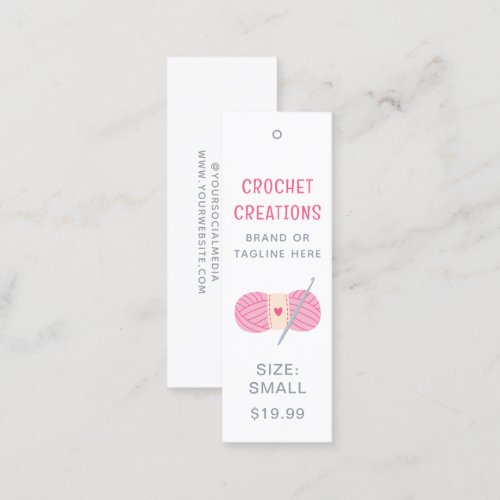 Crochet Clothing Tags Small Business Price Tags