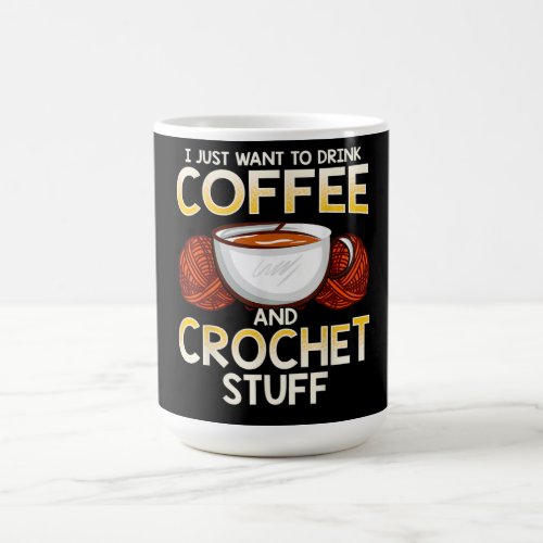 Crochet Coffee And Lover Knitter T_Shirt Coffee Mug