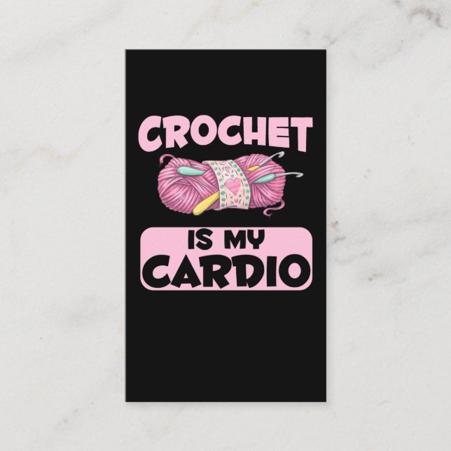 Crochet Crafting Mother Aunt Yarn Humor Business Card (Front)