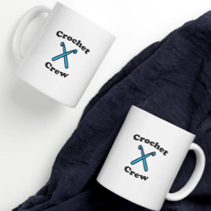Crochet Crew Funny Blue Hooks Coffee Mug