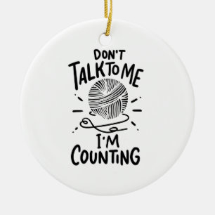 Crochet Crocheting Ceramic Ornament