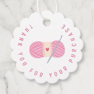 Crochet Crocheting Thank You Custom Small Business Favor Tags