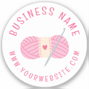 Crochet Crocheting Website Custom Business Name Sticker