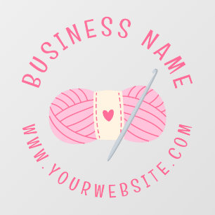 Crochet Crocheting Website Custom Business Name Wall Decal