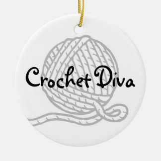 Crochet Diva Ceramic Ornament