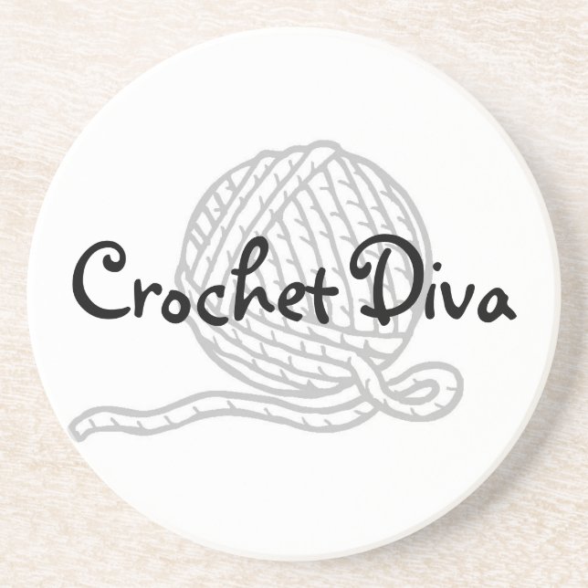 Crochet Diva Drink Coaster (Front)