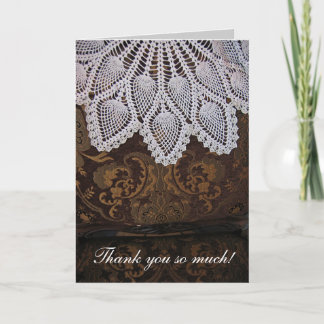 Crochet doily Thank You Card