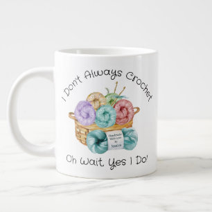 Crochet Funny Personalized Giant Coffee Mug