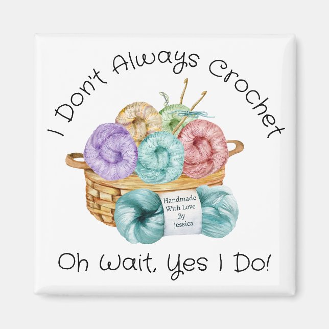 Crochet Funny Personalized Magnet (Front)