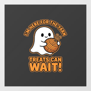 Crochet Ghost Yarn Halloween Design Floor Decals