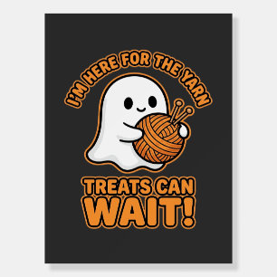 Crochet Ghost Yarn Halloween Design Foam Board