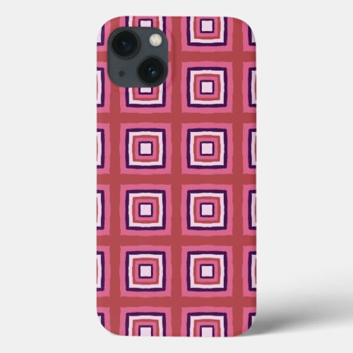 Crochet Granny Square Blankets _ Pink Purple White iPhone 13 Case