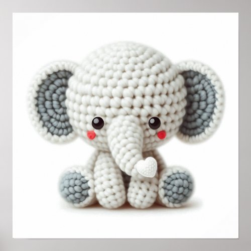 crochet grove  elephant poster