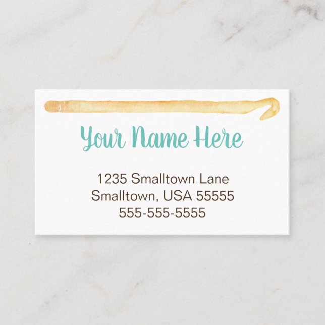 Crochet Handmade Craft Business Card (Front)