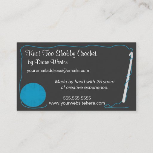Customizable Crochet Love Business Card