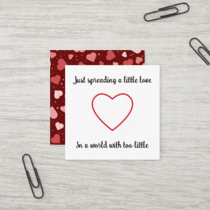 Crochet Heart Trinket Spreading Love Karma Cards