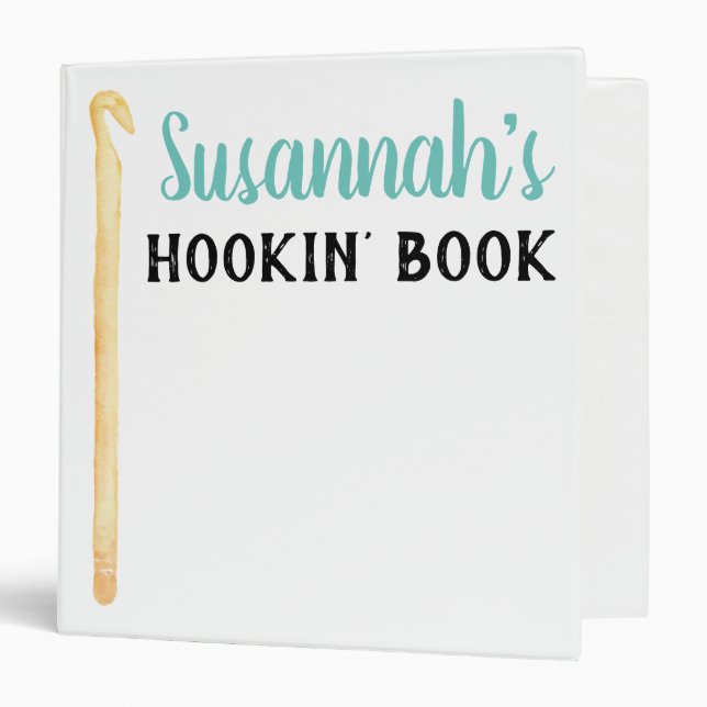 Crochet Hook Customizable Pattern Binder (Front/Inside)