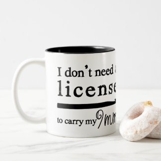 Crochet Hook License 9mm Crafts Two-Tone Coffee Mug