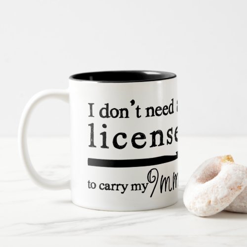 Crochet Hook License 9mm Crafts Two_Tone Coffee Mug
