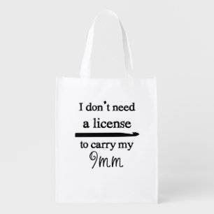 Crochet Hook License Crafts Grocery Bag
