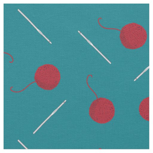 Crochet Hook Needles and Yarn Craft Hobby Fabric