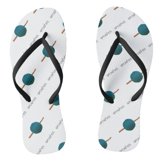 Crochet Hook & Yarn Crafts Flip Flops (Footbed)