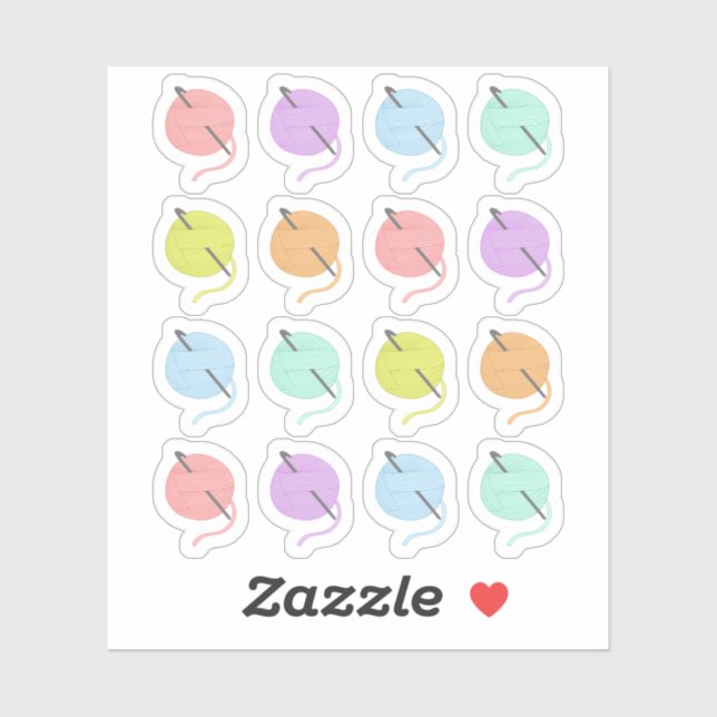 Crochet Hooks Knitting Yarns Hobby Bujo Planner  Sticker (Sheet)