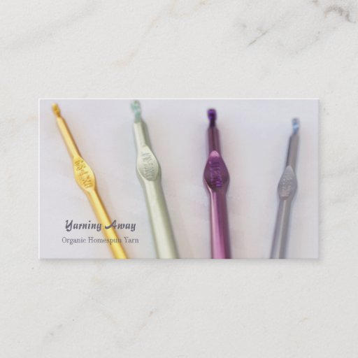 Customizable Crochet hooks photo customizable business cards