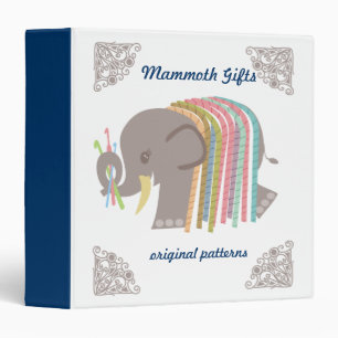 Crochet hooks yarn elephant woolly mammoth binder