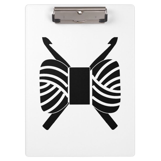 Crochet Hooks & Yarn Skein Clipboard (Front)