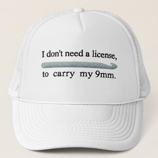 Crochet Humor Maker Crafts Silver Trucker Hat (Front)