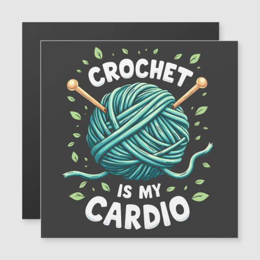 Crochet is my cardio Sewing yarn Fitness (Front/Back)