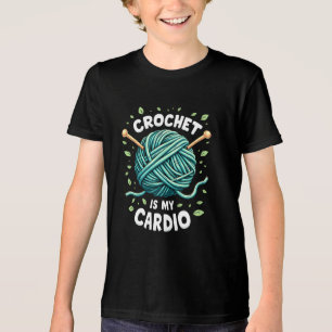 Crochet is my cardio Sewing yarn Fitness Tri-Blend Shirt