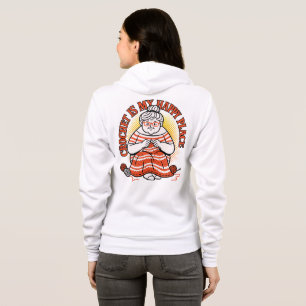 Crochet Is My Happy Place – Cheerful Grandma Hoodie