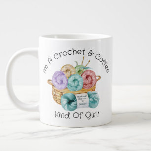 Crochet Kind Of Girl Personalized Giant Coffee Mug
