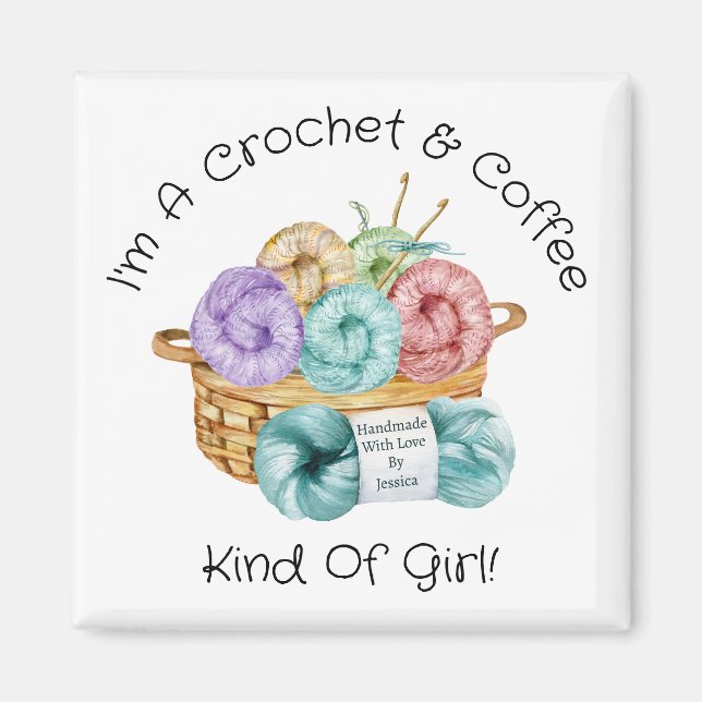 Crochet Kind Of Girl Personalized Magnet (Front)