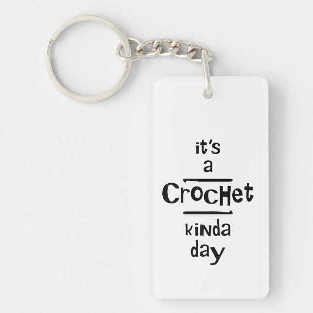 Crochet kinda day keychain (Front)