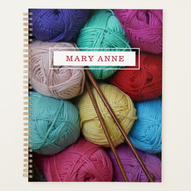 Crochet Knit Yarn Personalized Planner (Front)