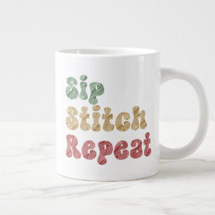 Crochet Knitting Sewing Giant Coffee Mug